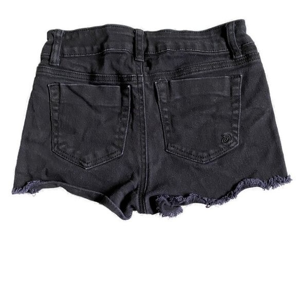 Indigo Rein Forever Distressed Dark Blue Jean Shorts Size 3 (Juniors) Grunge - Picture 5 of 6